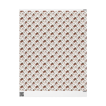 Winter Horse Wrapping Paper, Cowgirl Christmas Gift Wrap, Equestrian Holiday Paper, Festive Riding Present Wrap, Horse Lover Xmas