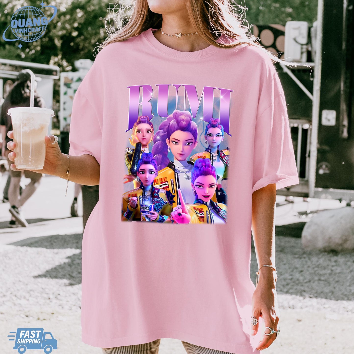 Rumi Kpop Shirt, Rumi Bootleg Fan T-Shirt, Kpop Demon Hunters Tee, gift For Fan Shirt, Gift for Huntrix fan Shirt