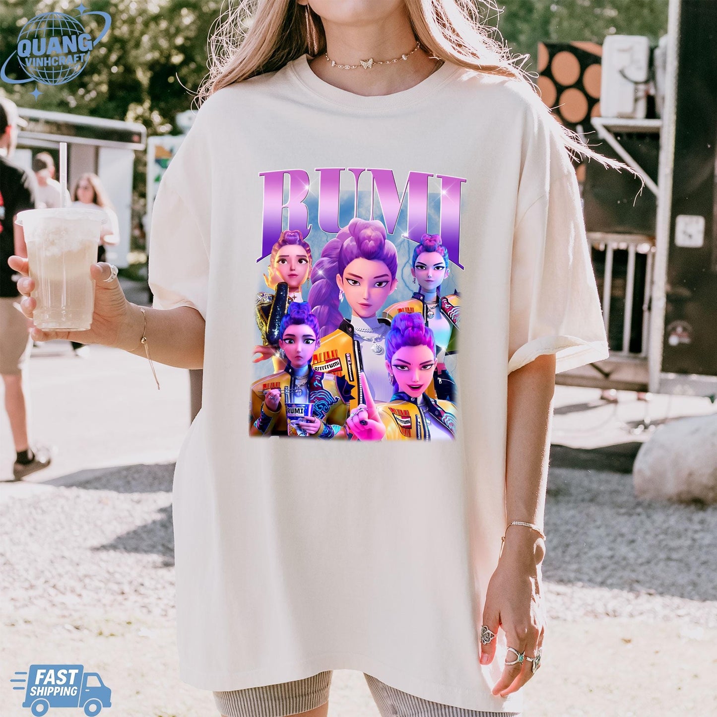 Rumi Kpop Shirt, Rumi Bootleg Fan T-Shirt, Kpop Demon Hunters Tee, gift For Fan Shirt, Gift for Huntrix fan Shirt