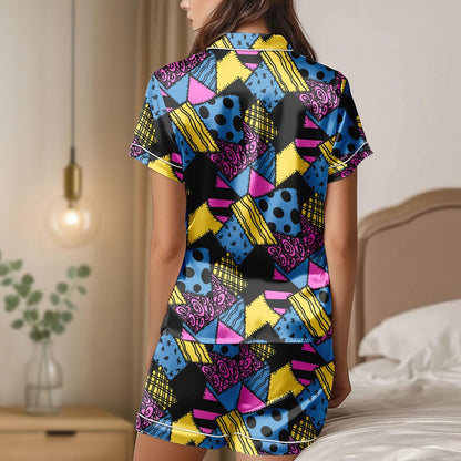 Sally Satin Pajamas Set, Nightmare Before Christmas Inspired Sleepwear, Halloween Cartoon Pjs, Satin Pajamas Set Gift