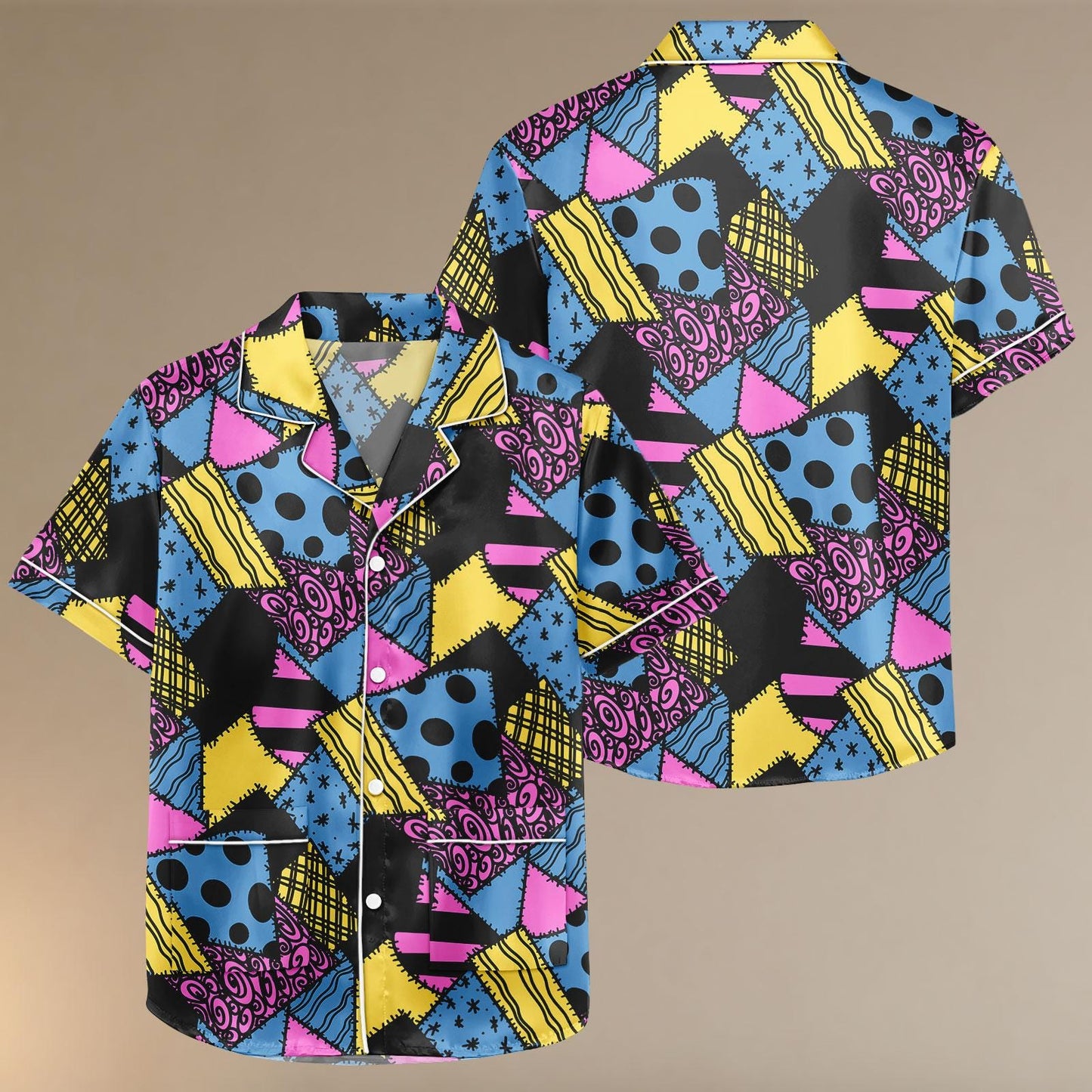 Sally Satin Pajamas Set, Nightmare Before Christmas Inspired Sleepwear, Halloween Cartoon Pjs, Satin Pajamas Set Gift