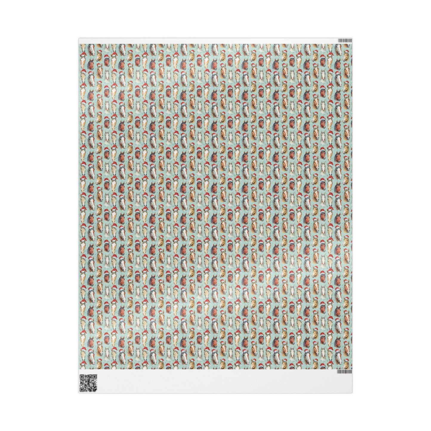 Equestrian Christmas Gift Wrap, Horse Lover Wrapping Paper, Cowgirl Winter Holiday Wrap, Riding Scene Present Paper