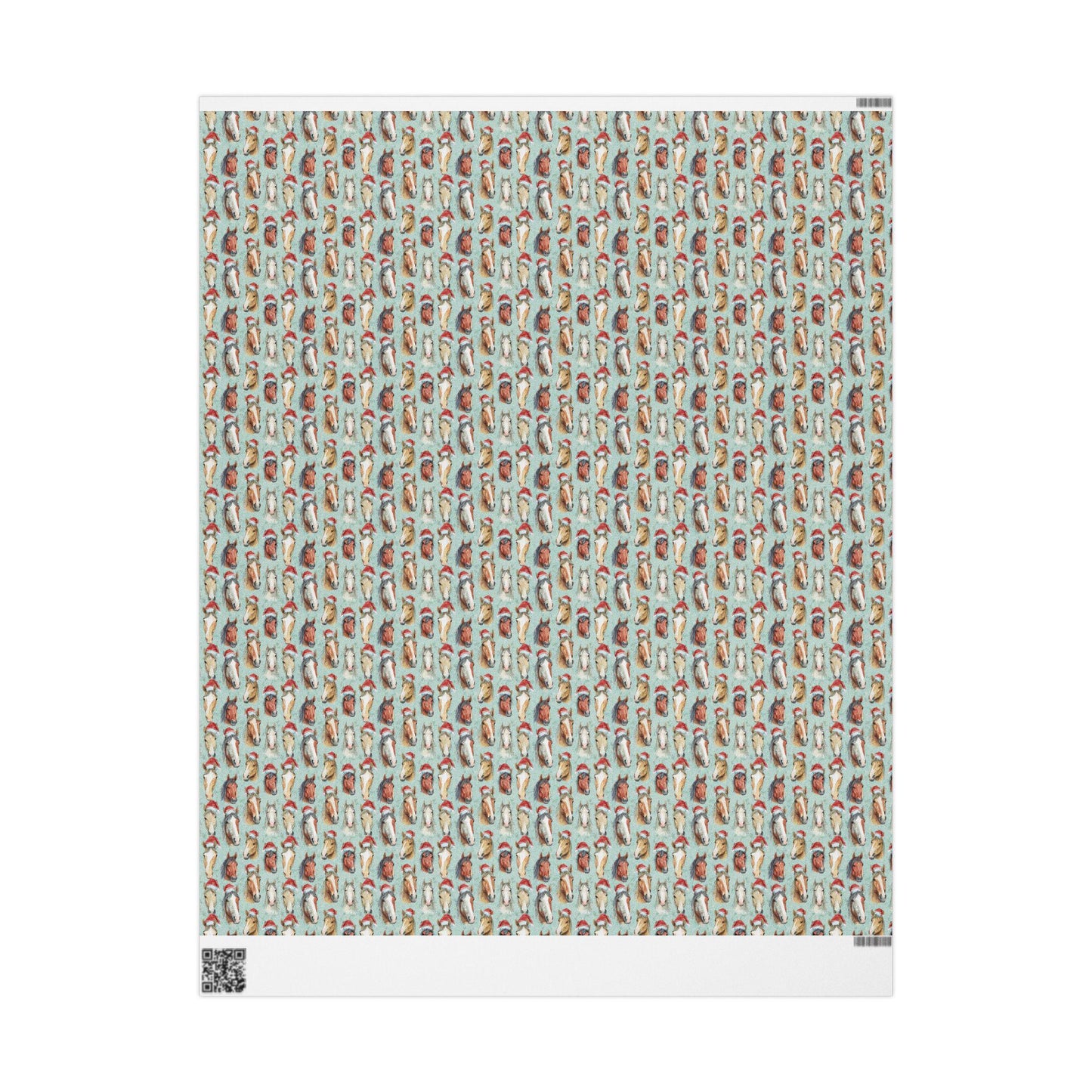 Equestrian Christmas Gift Wrap, Horse Lover Wrapping Paper, Cowgirl Winter Holiday Wrap, Riding Scene Present Paper