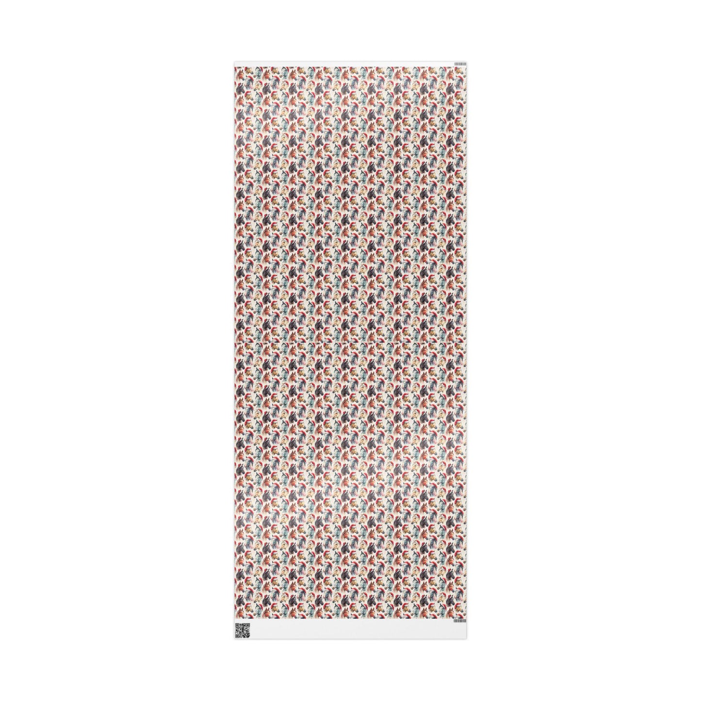 Festive Horse Gift Wrap, Equestrian Xmas Wrapping Paper, Winter Riding Holiday Wrap, Cowgirl Present Paper, Horse Lover Christmas