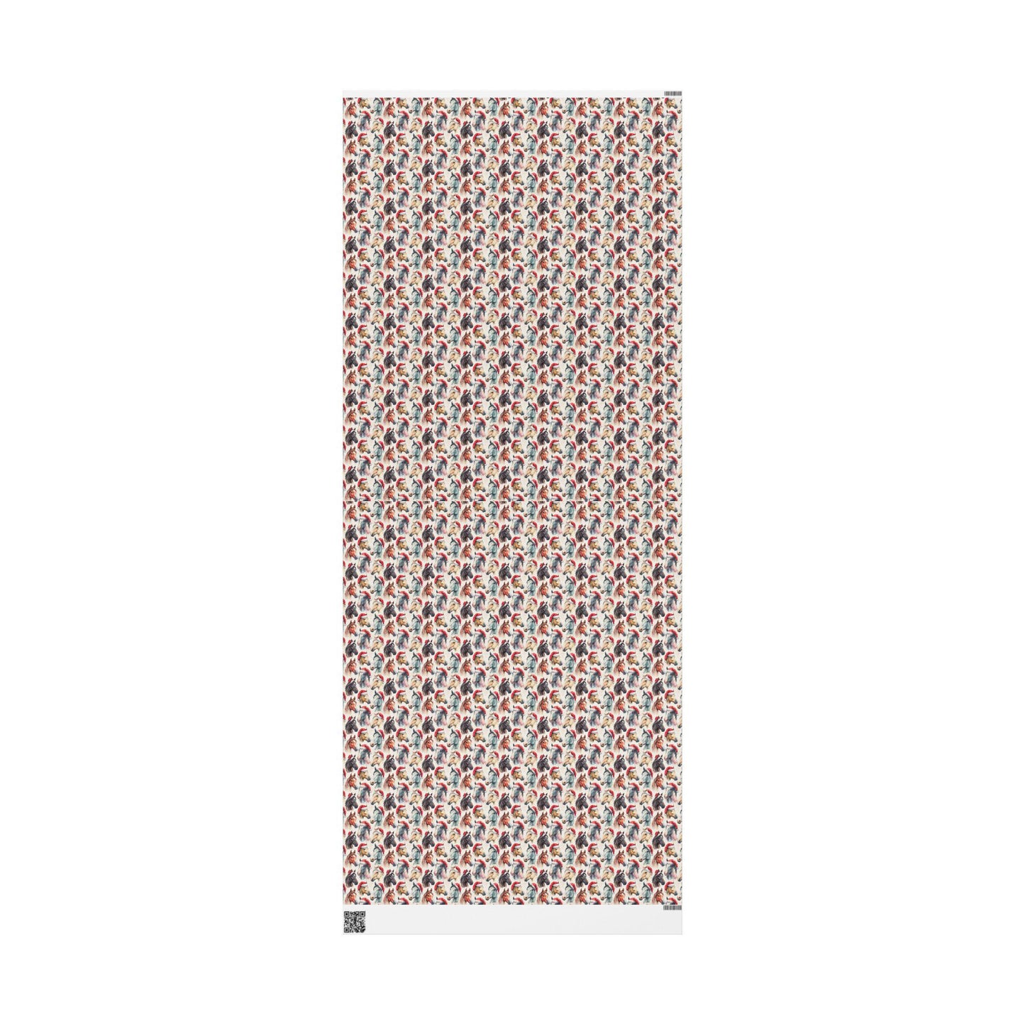 Festive Horse Gift Wrap, Equestrian Xmas Wrapping Paper, Winter Riding Holiday Wrap, Cowgirl Present Paper, Horse Lover Christmas