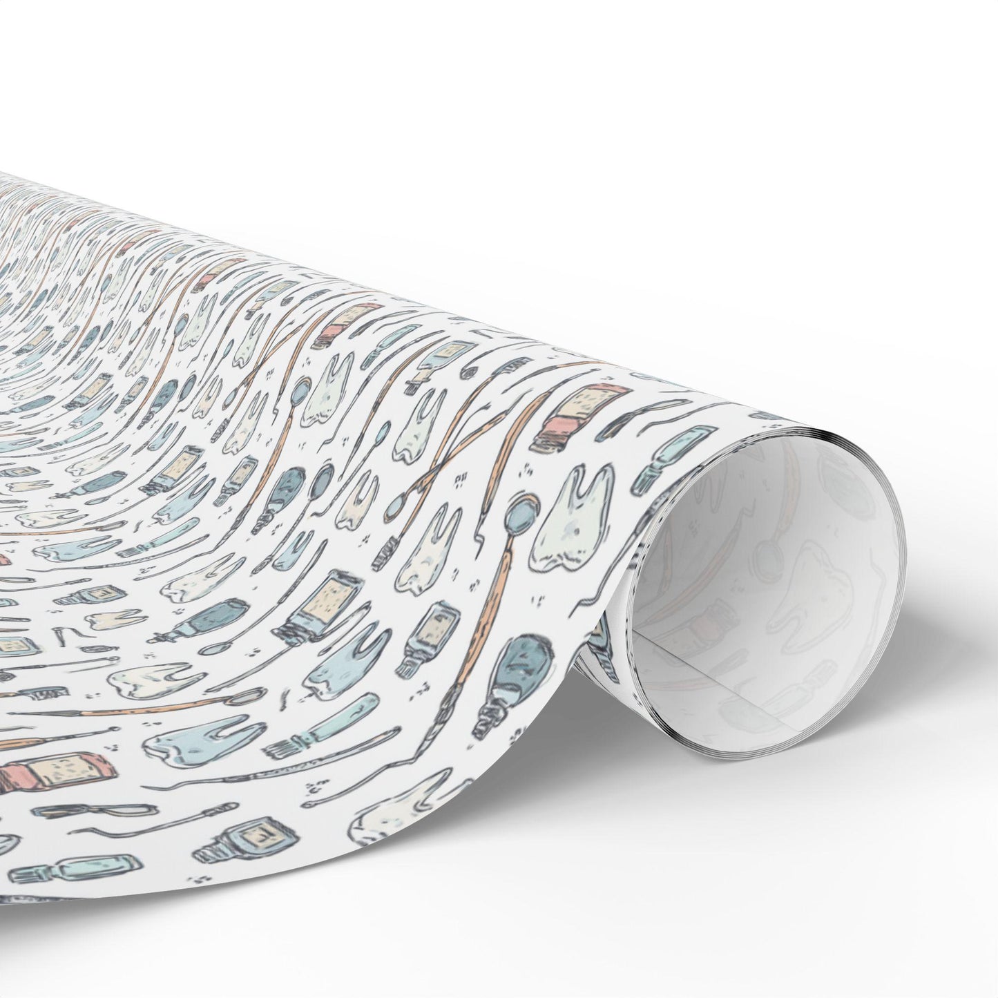 Dental Themed Wrapping Paper, Tooth Office Decor, Dentist Gift Wrap Fun Gift Wrap for Dental Office Dentist and Hygienists