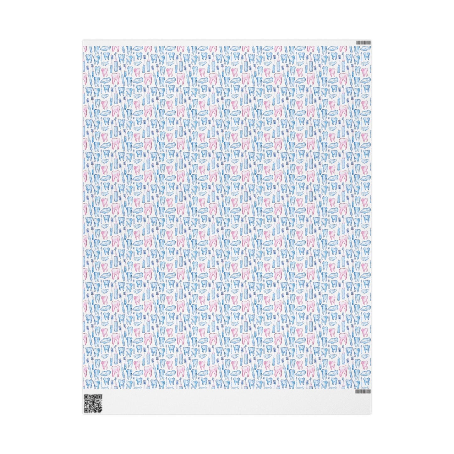 Dental Clinic Wrapping Paper, Tooth Design Gift Wrap, Orthodontist Print Fun Gift Wrap for Dental Office Dentist and Hygienists