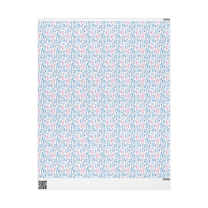 Dental Clinic Wrapping Paper, Tooth Design Gift Wrap, Orthodontist Print Fun Gift Wrap for Dental Office Dentist and Hygienists