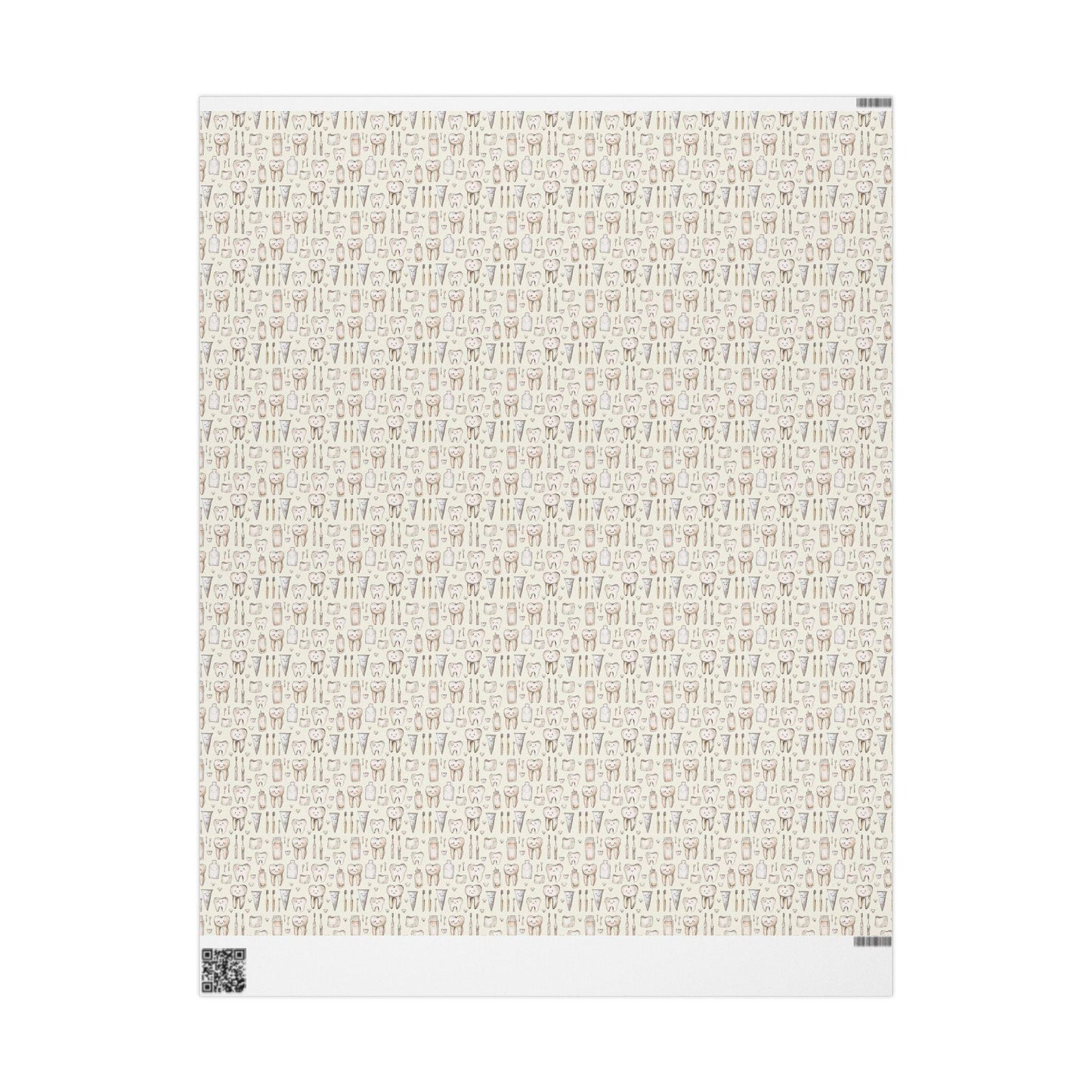 Tooth Pattern Gift Wrap, Dental Supplies Packaging, Dentist Wrapping Fun Gift Wrap for Dental Office Dentist and Hygienists