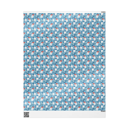 Tooth Print Gift Wrap, Dentist Office Decor, Dental-Themed Wrapping Christmas Fun Gift Wrap for Dental Office Dentist and Hygienists
