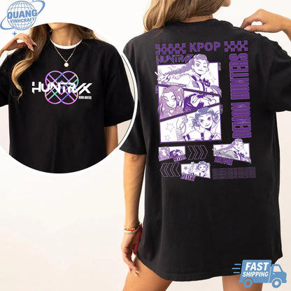 Kpop Demon Hunters shirt -, Huntrix tee , Kpop idol group shirt, Mira, Rumi, Joy shirt, Huntrix fan, kpop fan, korea shirt