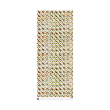 Wildflower and Goose Wrapping Paper for Baby Girl Gifts | Nature Themed Gift Wrap for New Moms and Baby Showers, Plant Moms gift wrap