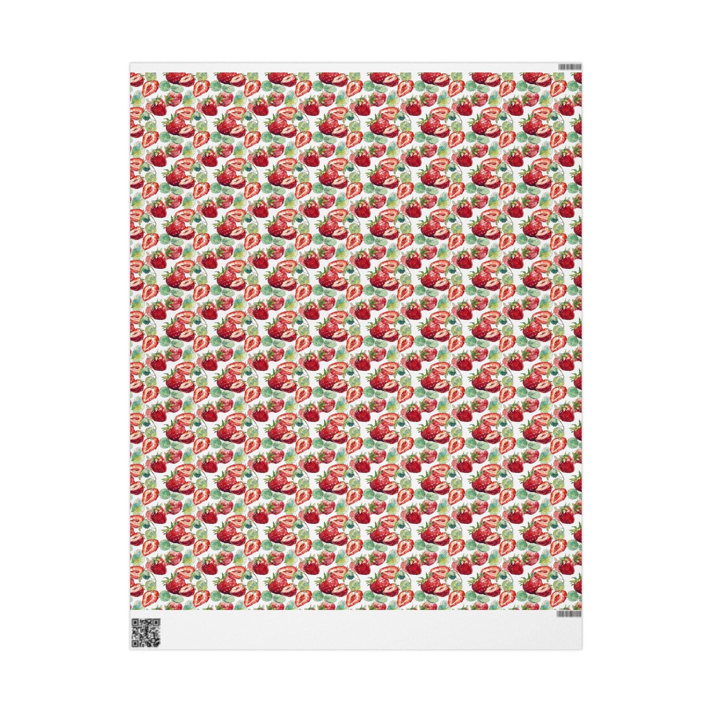 Strawberry Wrapping Paper for Bridesmaid Gifts | Fun Berry Gift Wrap for Wedding Day | Pink Summer Fruit Party Decor
