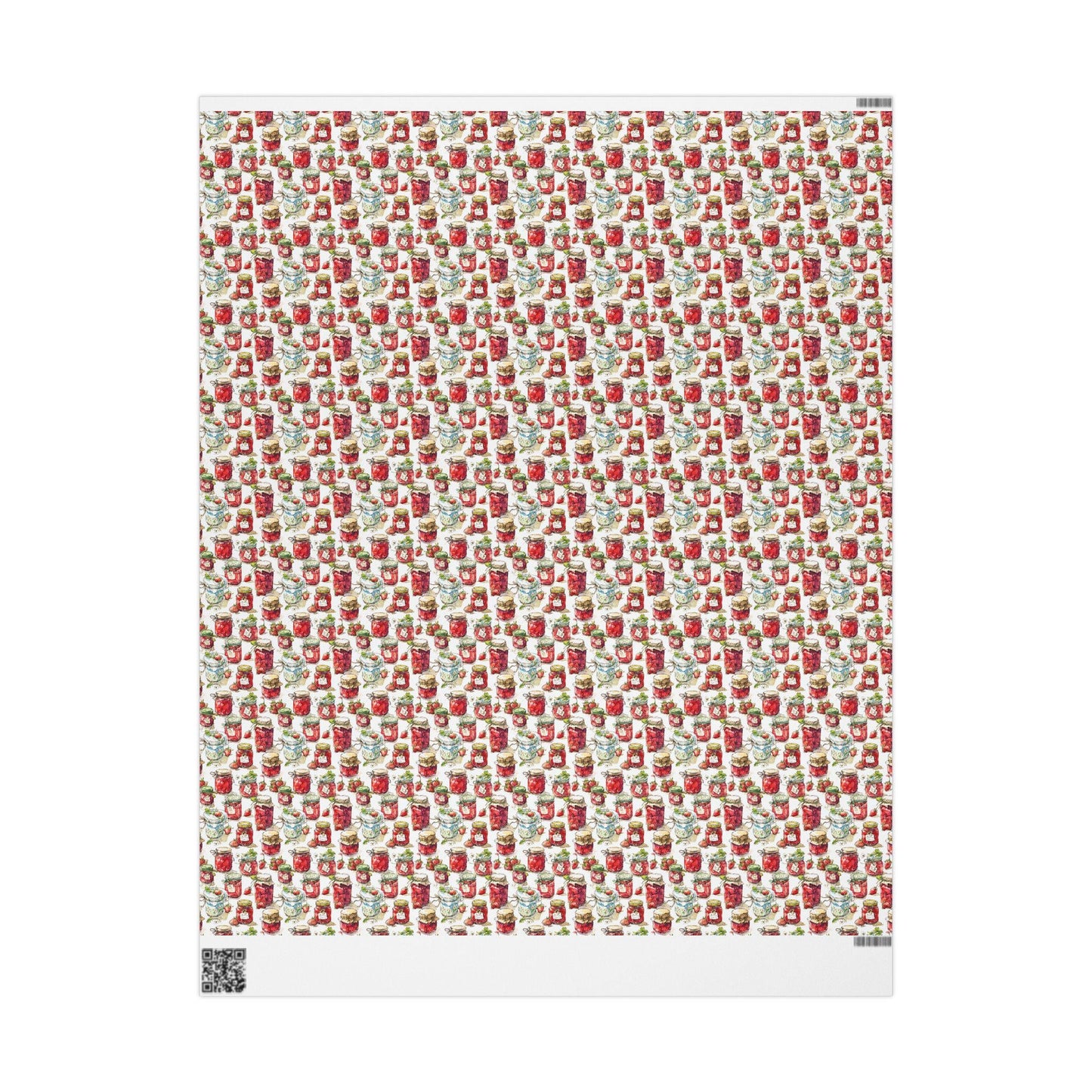 Strawberry Jam Wrapping Paper for Wedding Favors | Farm to Table Inspired Gift Wrap for Guests | Rustic Bridal Shower Decor