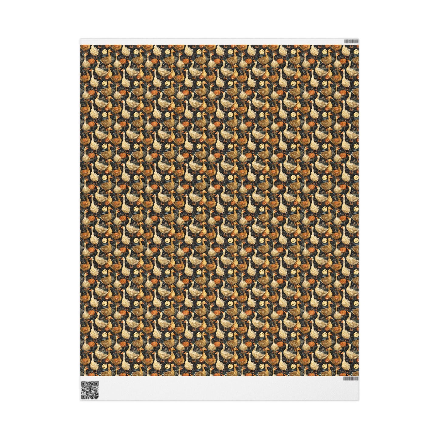 Halloween Goose Wrapping Paper for Autumn Birthdays | Rustic Fall Themed Gift Wrap for Kids, Friends & Family