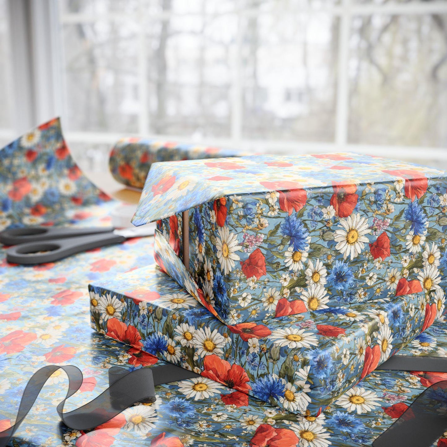 Wildflower Gift Wrap for Best Friends Birthday | Botanical Wrapping Paper for Women Who Love Nature & Plants