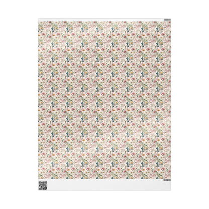 Botanical Wildflower Gift Wrap for Mother's Day | Eco Friendly Floral Wrapping Paper for Women Who Love Gardening