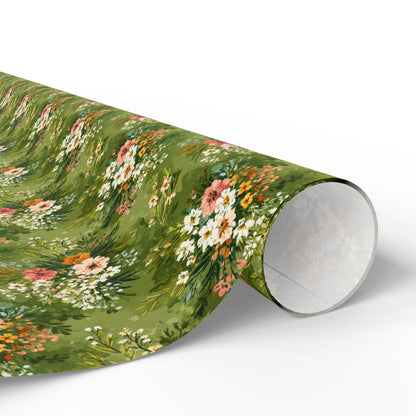 Wildflower Gift Wrap for Best Friends Birthday | Botanical Wrapping Paper for Women Who Love Nature & Plants Baby Shower  gift wrap