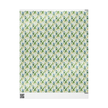 Soft Wildflower Wrapping Paper for Bridal Shower Gifts | Romantic Garden Gift Wrap for Brides and Bridesmaids