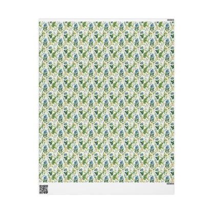 Soft Wildflower Wrapping Paper for Bridal Shower Gifts | Romantic Garden Gift Wrap for Brides and Bridesmaids
