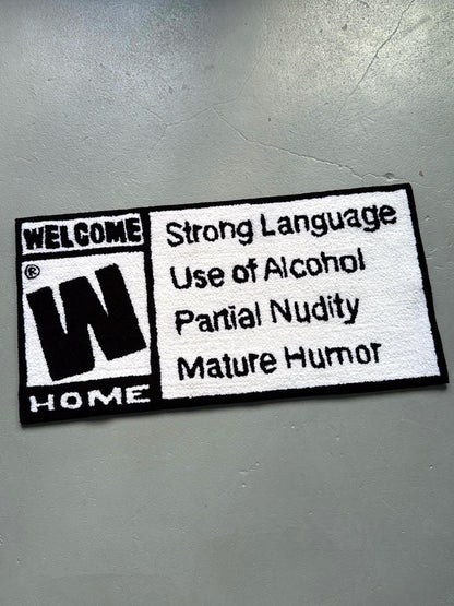 Tufted Welcome Home Rug: Funny Entryway Decor