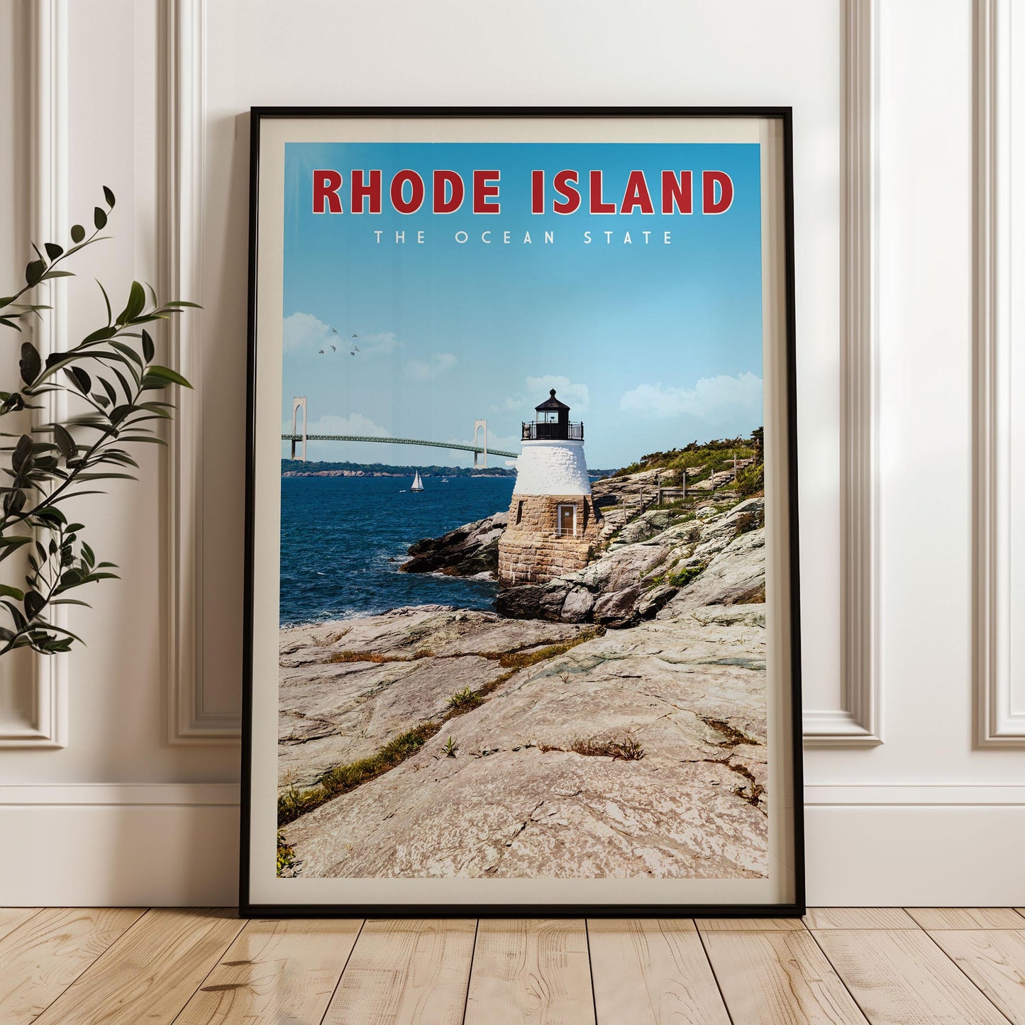 Rhode Island Travel Poster, Rhode Island Art Print, Rhode Island Gift, Rhode Island Wall Art, Rhode Island Home Decor, Rhode Island Canvas