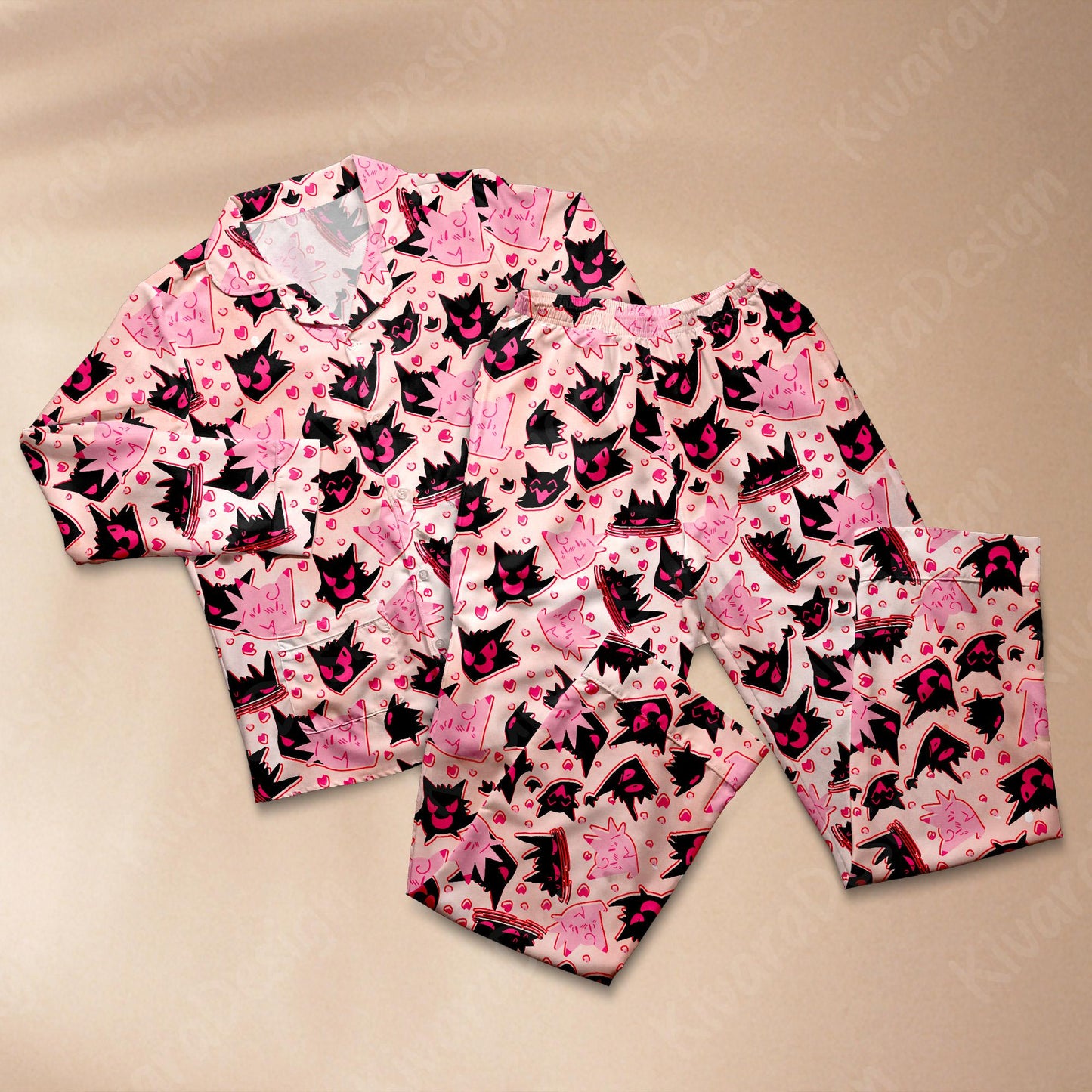 Ghost Love Funny Pajamas Set Cute Loungewear Pajamas Comfort for Fans