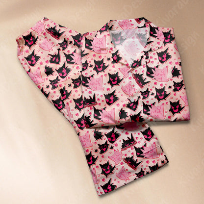 Ghost Love Funny Pajamas Set Cute Loungewear Pajamas Comfort for Fans