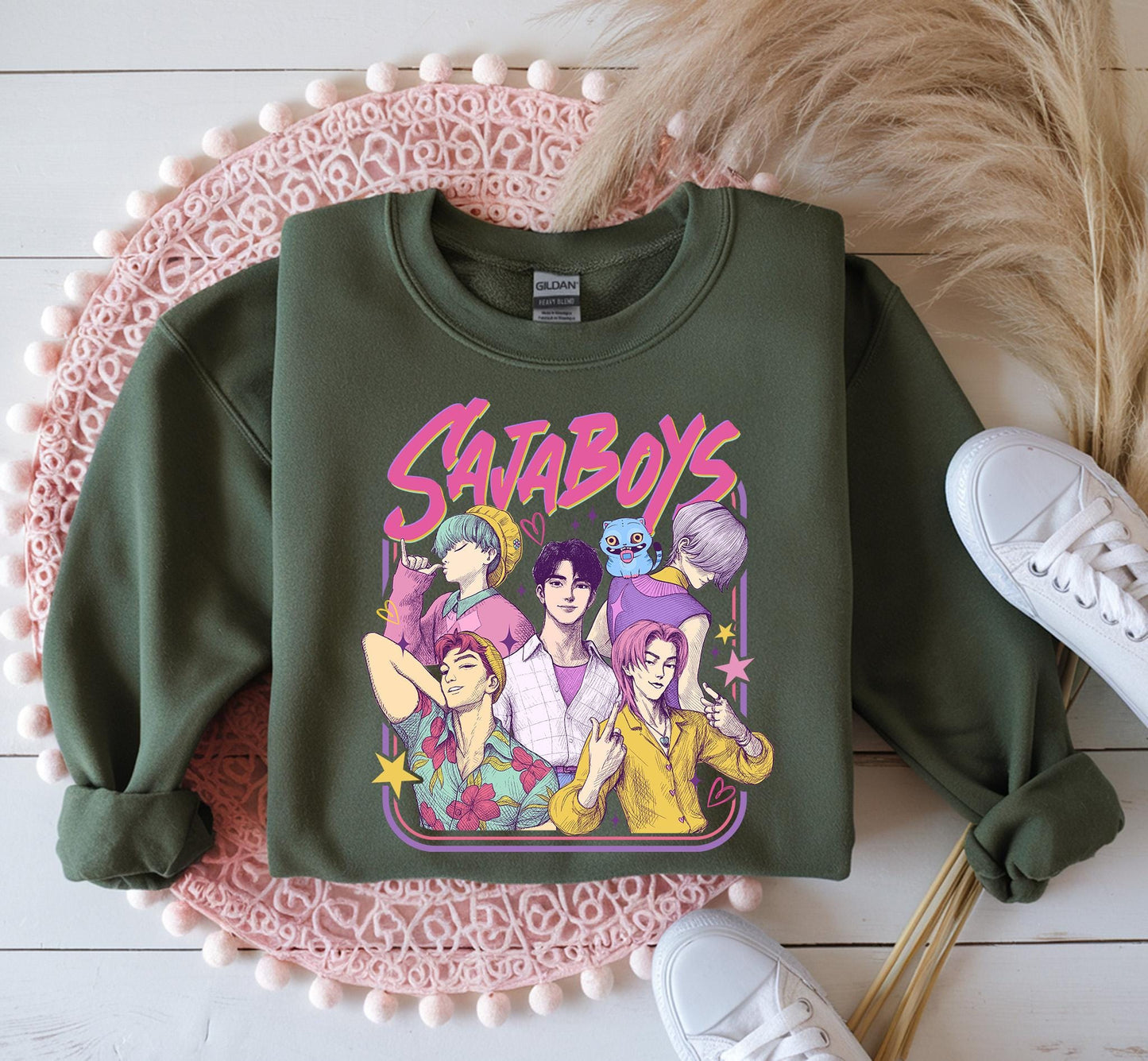 Saja Boys Boy Band Shirt, Kpop Demon Hunters Movie Shirt, Bootleg Retro Movie Shirt, Demon Hunters Merch Shirt, Kpop Saja Boys Shirt