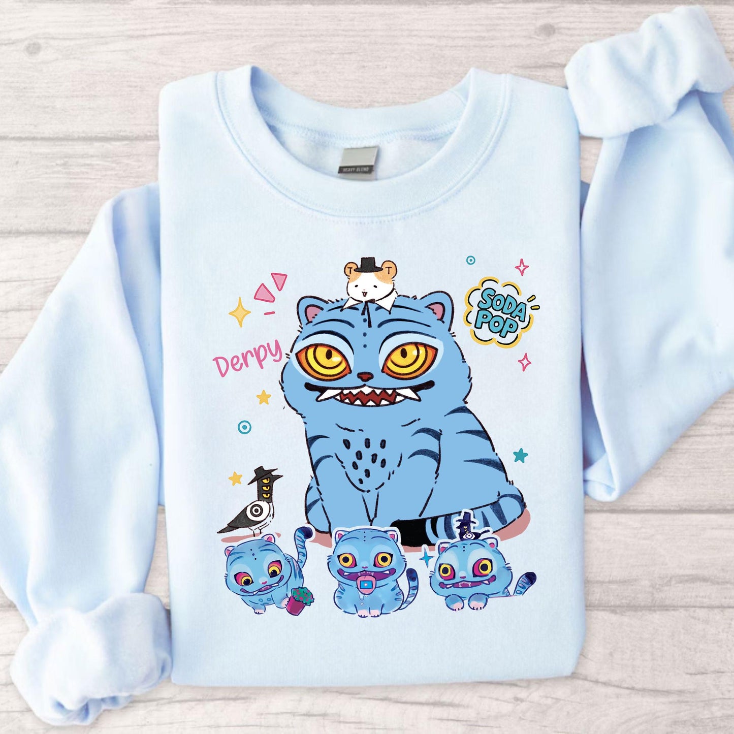 Kpop Demon Hunters Tiger Shirt, Derpy the Tiger And Bird Demon Hunter Tiger Shirt, Hunters Tiger Fan, Animal Shirt, Kpop Movie Fan Gift