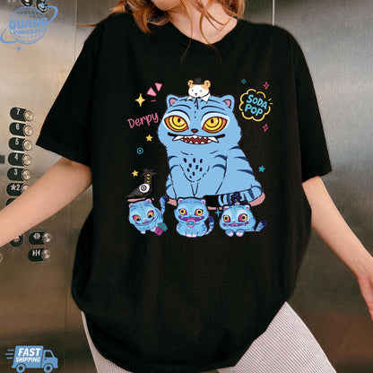 Kpop Demon Hunters Tiger Shirt, Derpy the Tiger And Bird Demon Hunter Tiger Shirt, Hunters Tiger Fan, Animal Shirt, Kpop Movie Fan Gift