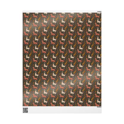 Cute Dachshund floral wrapping paper for Dog Lovers | Weiner Dog gift wrap for Doxie Mama, Dachshund Mom or Sausage Dog Fan