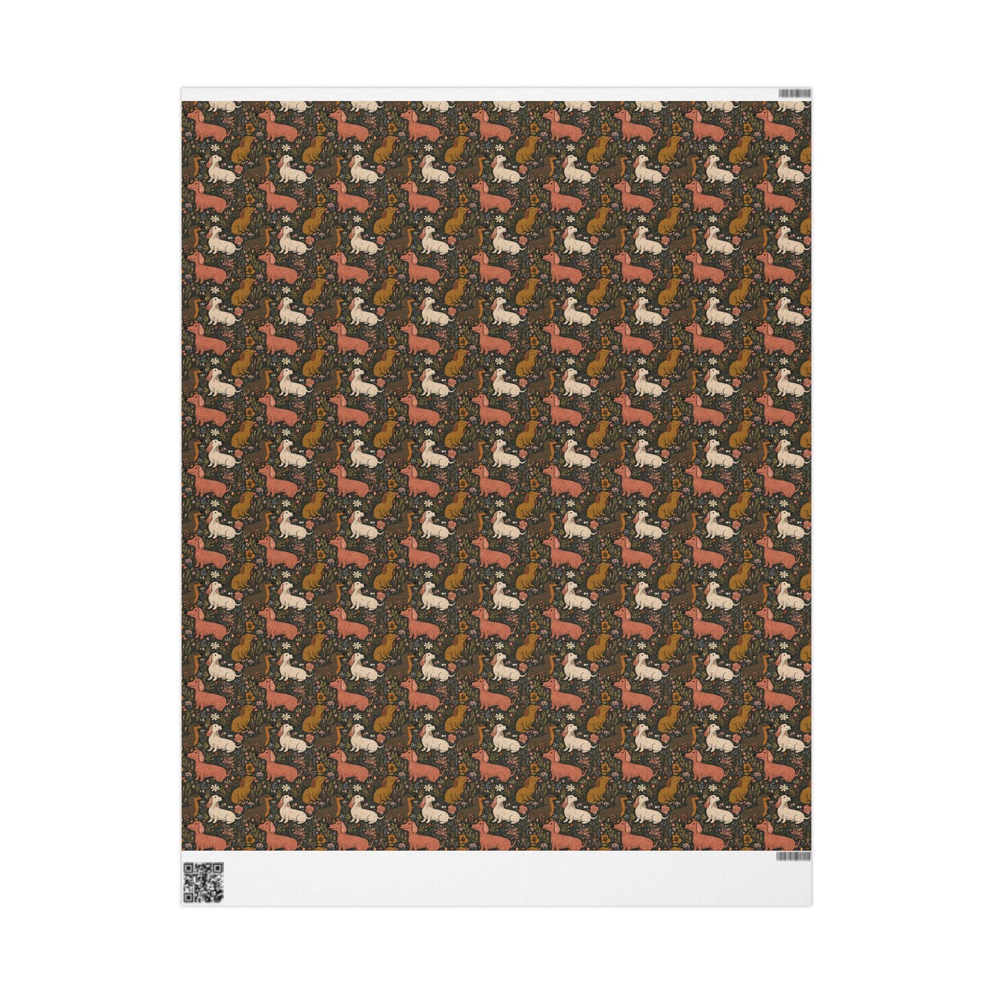 Cute Dachshund floral wrapping paper for Dog Lovers | Weiner Dog gift wrap for Doxie Mama, Dachshund Mom or Sausage Dog Fan