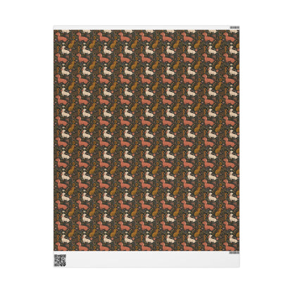 Cute Dachshund floral wrapping paper for Dog Lovers | Weiner Dog gift wrap for Doxie Mama, Dachshund Mom or Sausage Dog Fan