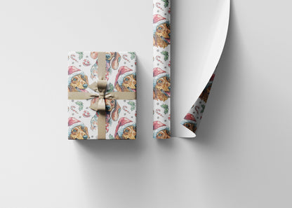Christmas Dachshund wrapping paper for Dog Lovers | Weiner Dog gift wrap for Doxie Mama, Dachshund Mom or Sausage Dog Fan
