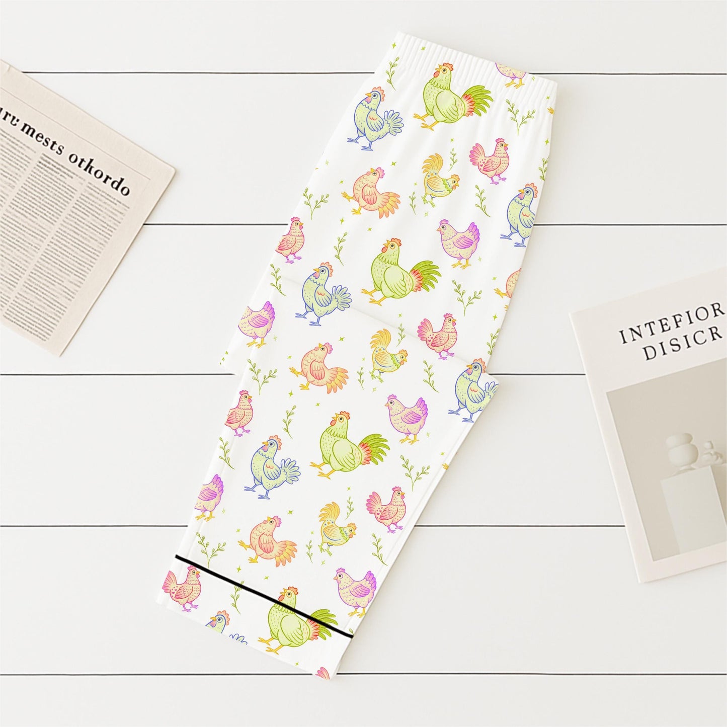 Cute Rooster Pajamas Set, Farmhouse Sleepwear, Colorful Chicken Homewear, Animal  Lover Gift, Chicken Farm Pajamas, Halloween Gift