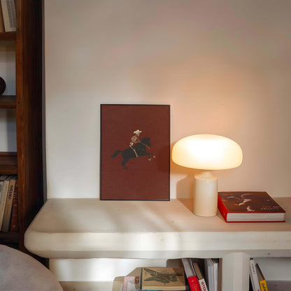 Skeleton Cowboy Illustration Bucking Bronco Print Gothic Wall Decor Horse Poster Quirky Art Western Poster Retro Rodeo Art Cowgirl Wall Art