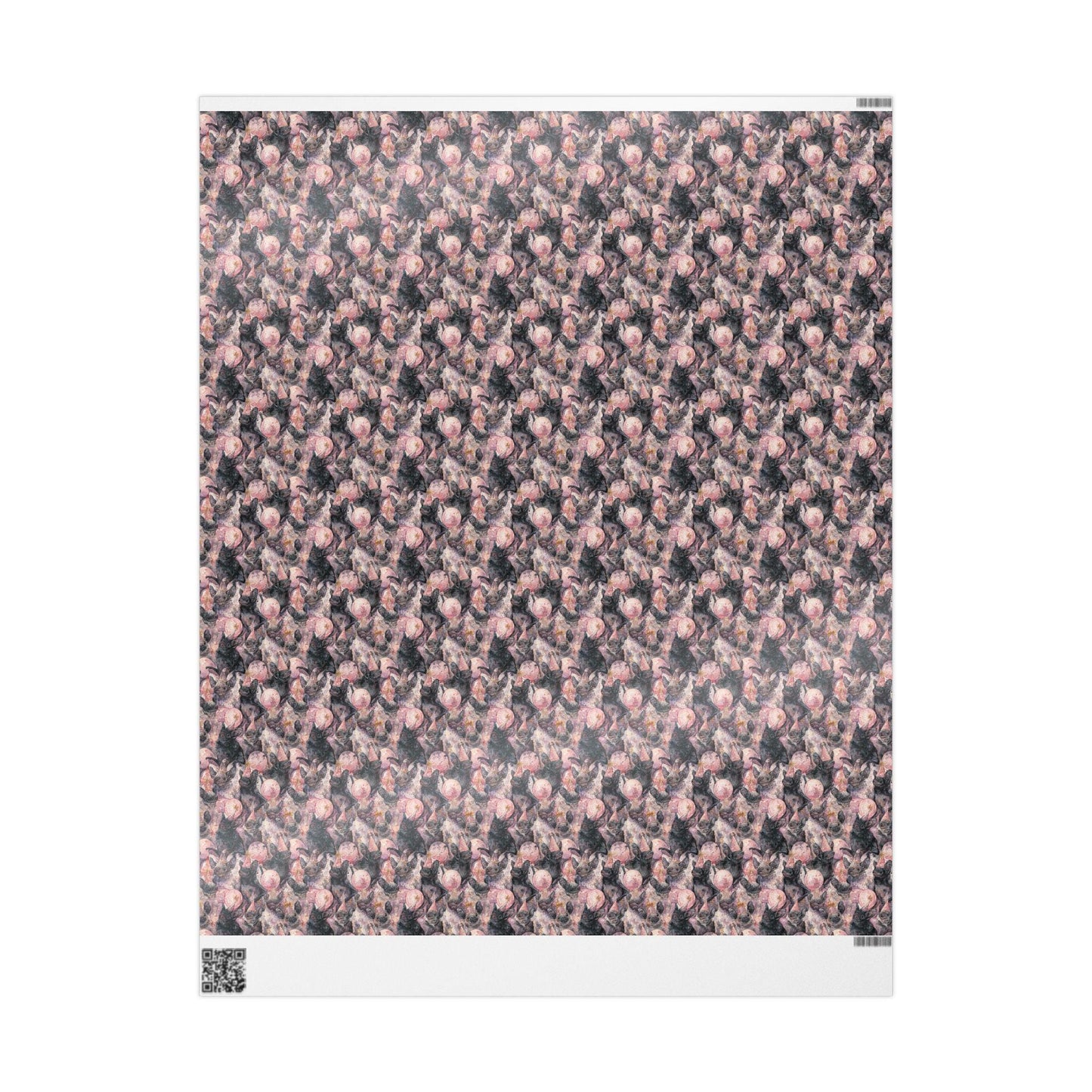 Bat Birthday & Baby Shower Wrapping Paper Creepy Cute Gift Wrap for Goth Moms, Witchy Babies, Alternative pastel goth Halloween Present wrap