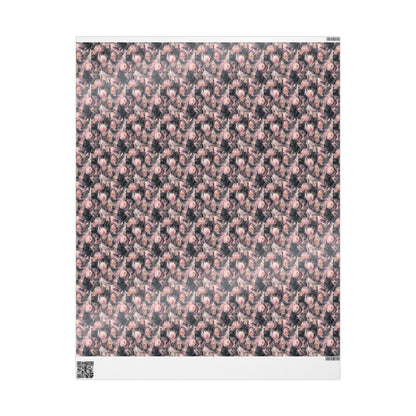 Bat Birthday & Baby Shower Wrapping Paper Creepy Cute Gift Wrap for Goth Moms, Witchy Babies, Alternative pastel goth Halloween Present wrap