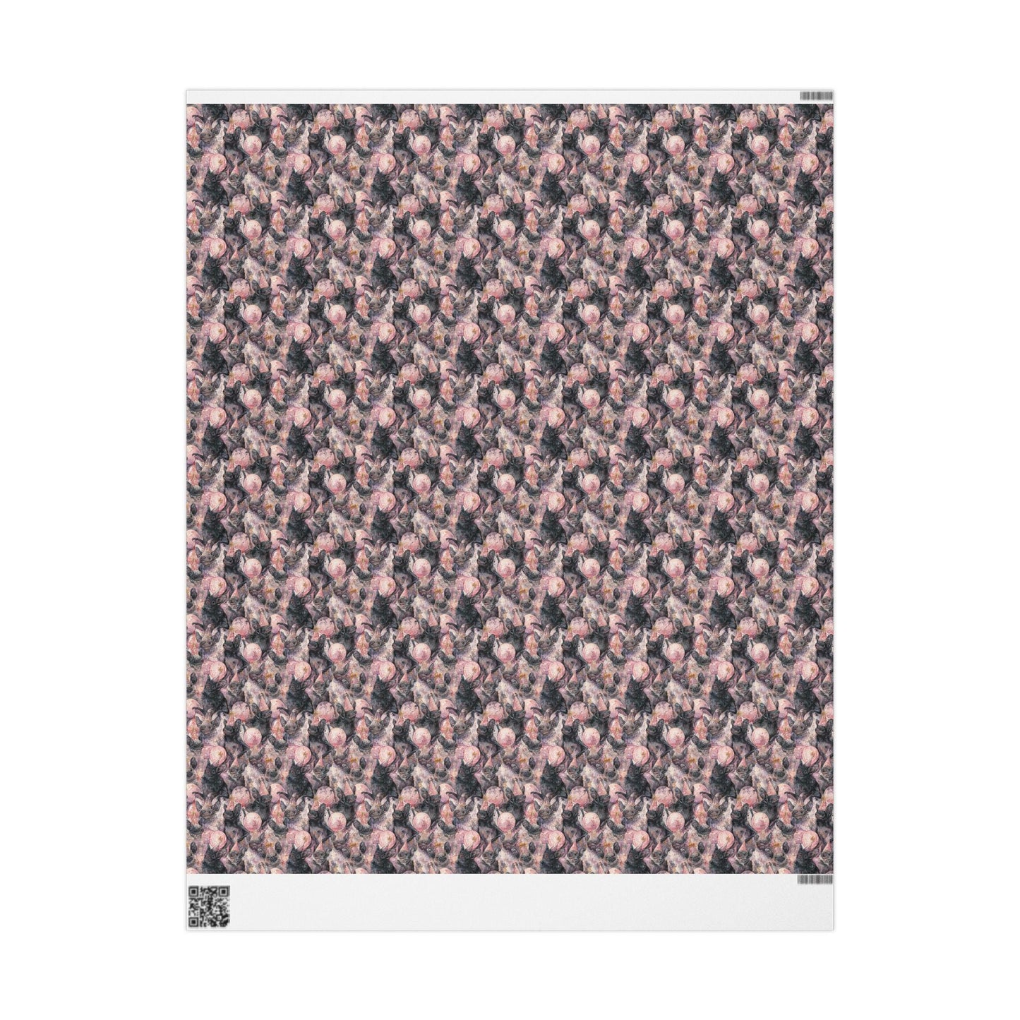 Bat Birthday & Baby Shower Wrapping Paper Creepy Cute Gift Wrap for Goth Moms, Witchy Babies, Alternative pastel goth Halloween Present wrap