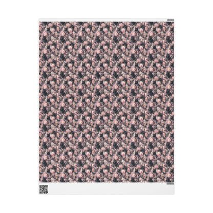 Bat Birthday & Baby Shower Wrapping Paper Creepy Cute Gift Wrap for Goth Moms, Witchy Babies, Alternative pastel goth Halloween Present wrap