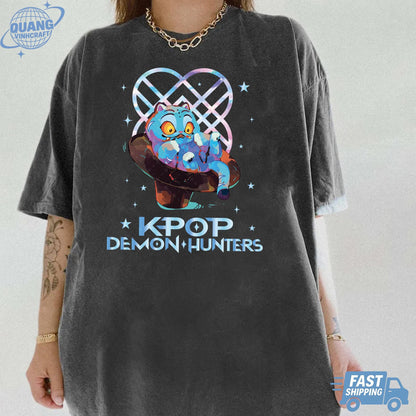 Kpop Demon Hunters Tiger Shirt, Merch Kpop Shirt, Hunters Tiger fan, Derpy Tiger And Bird Demon Hunter Tiger Tee,Kpop Demon Hunters Shirt