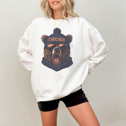 Vintage Chicago Football  Sweatshirt, Trendy Chicago Football Fan Gifts, Chicago Football Game Day, Chicago Shirt