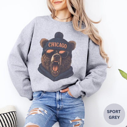 Vintage Chicago Football  Sweatshirt, Trendy Chicago Football Fan Gifts, Chicago Football Game Day, Chicago Shirt