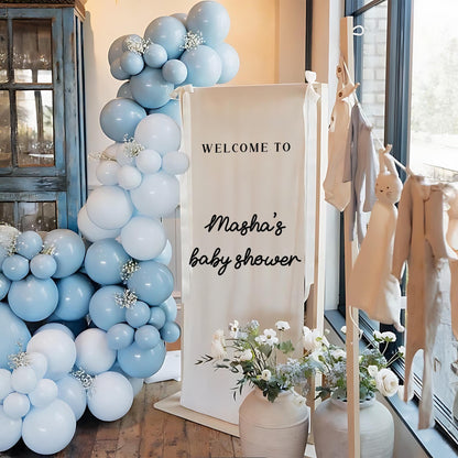 Personalized Baby Shower Sign, Welcome Sign for Baby Shower, Custom Fabric Baby Shower Sign, Custom Baby Shower Decor, Decor Outdoor, Garden