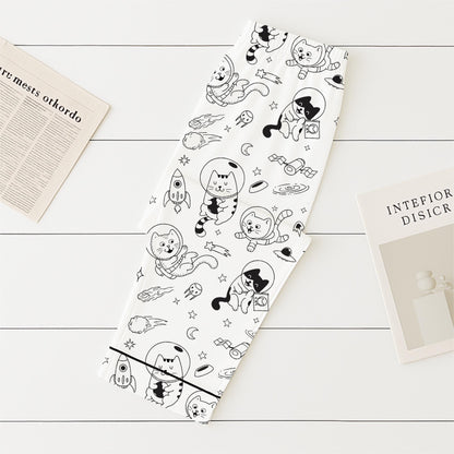 Cats In Space Pajamas Set, Space Astronaut Cat Homewear, Funny Cat Sleepwear, Gift For Cat Lover, Retro Vintage Cat Pyjamas