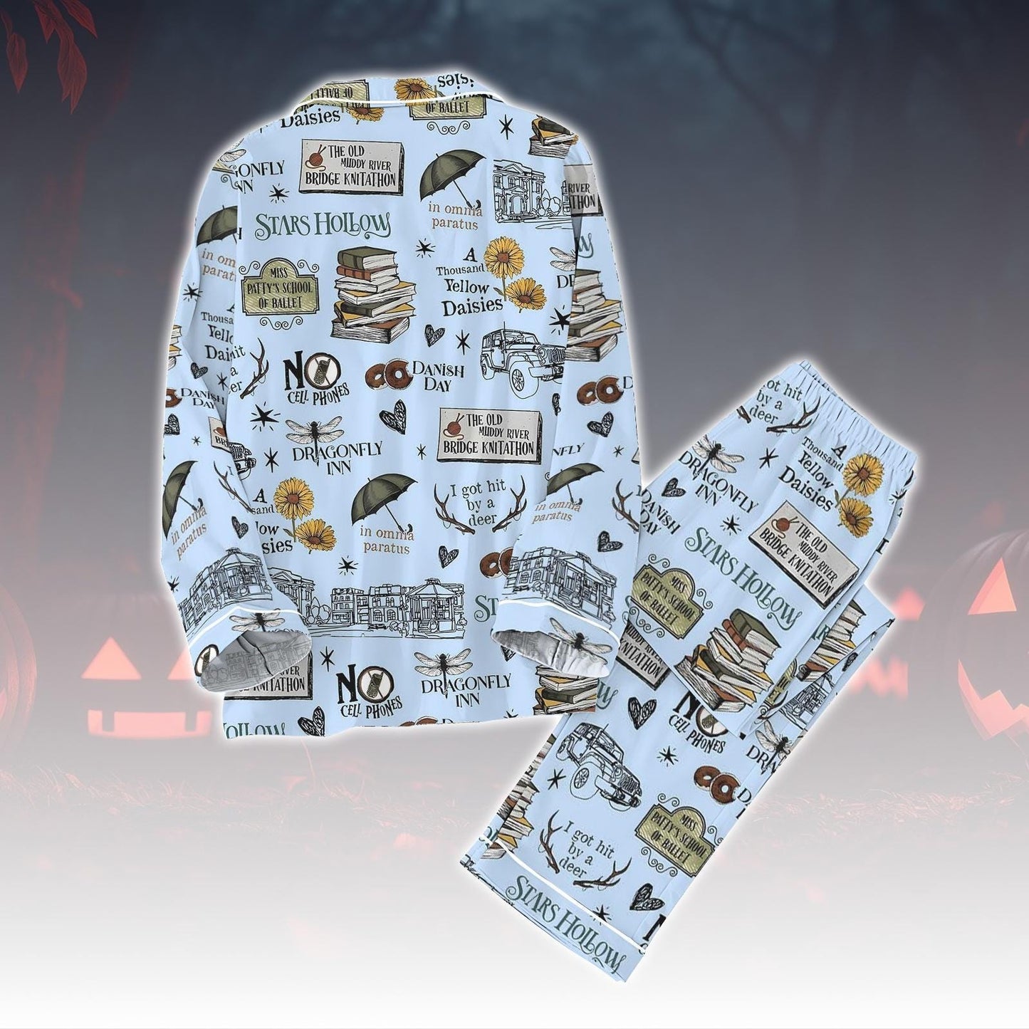 Girls Tv Show Pajamas Set, Stars Hollow Pajamas Family, Movie Lover Pajamas, Dragonfly Inn Women Pajamas, Luke Coffee Pajamas Set