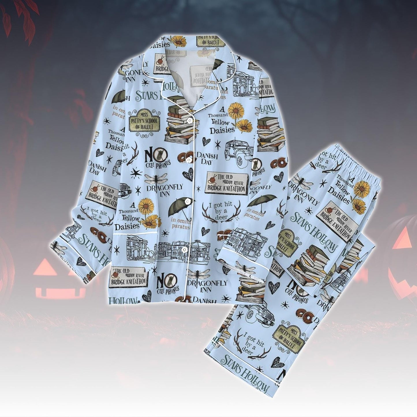 Girls Tv Show Pajamas Set, Stars Hollow Pajamas Family, Movie Lover Pajamas, Dragonfly Inn Women Pajamas, Luke Coffee Pajamas Set