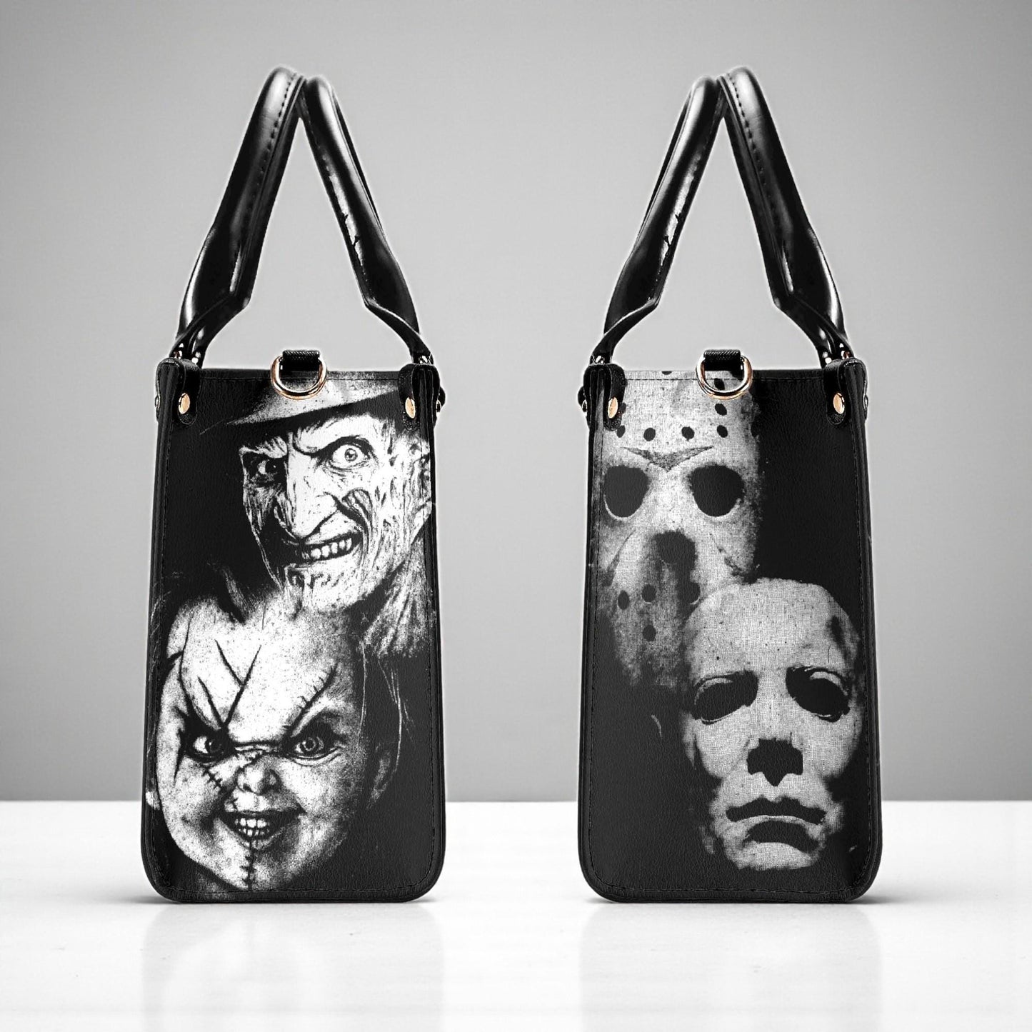 The Horror Bunch Handbag| Horror Handbag | Top-Grain Leather| Vegan Leather | Scary Movie Lovers Bag | Custom Tote Bag | Scary Movie Lovers