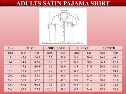 Mystical Satin Pajama Set, Witchy Spellbook, Potion, Dagger & Crystal Print Sleepwear For Women, Magical Short Sleeve Button Up Loungewear